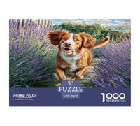 Lindo Perro Beagle de cartón 100% Reciclado en Color Lavanda. Rompecabezas de 1000 Piezas para Adultos. Juegos clásicos de Desarrollo Cerebral. 70 x 50 cm (1000 Piezas).
