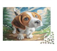 Lindo Perro Beagle en el Cielo, cartón 100% Reciclado, Rompecabezas de 1000 Piezas para Adultos y niños, desafiante, 38 x 26 cm (1000 Piezas)