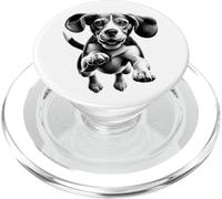 Lindo perro beagle en salto PopSockets PopGrip para MagSafe