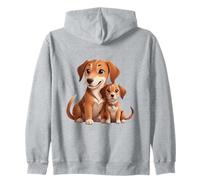 Lindo Perro Beagle y Cachorro Amor Familiar Sudadera con Capucha