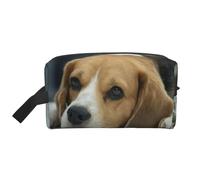 Lindo Perro Beagle yace en el Suelo, Bolsa de Maquillaje Bolsa de cosméticos Bolsa de artículos de tocador de Viaje portátil Organizador de Bolsa de Maquillaje