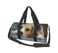 Lindo Perro Beagle yace en el Suelo, Bolsa de Viaje de Gran Capacidad, Bolso Redondo, Bolsa de Viaje Deportiva, Bolsa de Mano, Bolsa de Fitness