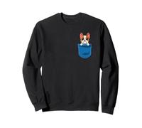 Lindo Perro Boston Terrier en Bolsillo Sudadera