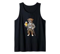 Lindo Perro Boxer alemán + Cerveza Bandera de Alemania Camiseta sin Mangas