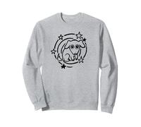 Lindo perro cachorro perro perro chucho de los años 90 del Y2K bajo cola estrellada Sudadera