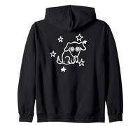 Lindo perro callejero de los años 90 del Y2K bajo las estrellas Sudadera con Capucha
