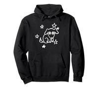 Lindo perro callejero de los años 90 del Y2K bajo las estrellas Sudadera con Capucha
