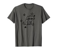 Lindo perro callejero de los años 90 del Y2K, cachorro bajo las estrellas Camiseta