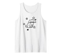 Lindo perro callejero de los años 90 del Y2K, cachorro bajo las estrellas Camiseta sin Mangas