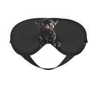 Lindo perro carlino negro, escala estándar 2_00x, máscara para dormir con bloqueo de ojos, suave y transpirable, para dormir, viajes, siesta en casa