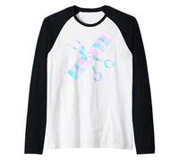 Lindo perro Catro Groomer Colorido Pata impresión Camiseta Manga Raglan