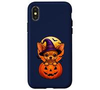 Lindo Perro Chihuahua Calabaza Cachorro Bruja otoño Temporada Carcasa para iPhone X/XS