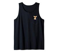 Lindo perro chihuahua en el bolsillo Divertido Chihuahua Dog Camiseta sin Mangas