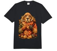 Lindo Perro Cocker Spaniel Tejido Acogedor otoño Animal Arte Comfort Colors Adult Heavyweight T-Shirt