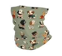 Lindo Perro con Suéter Elegante Cuello Bufanda Unisexo Calentador De Cuello Bandana para Adulto Hombre Ciclismo