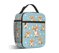 Lindo Perro Corgi Bolsa Termica Reutilizable Bolsas Nevera Polifuncional Bolsa Almuerzo Para Oficina Trabajo Compras