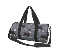 Lindo Perro de Animal Schnauzer, Bolsa de Viaje de Gran Capacidad, Bolso Redondo, Bolsa de Viaje Deportiva, Bolsa de Mano, Bolsa de Fitness