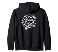 Lindo perro de los años 90 del Y2K con cola estrellada Sudadera con Capucha