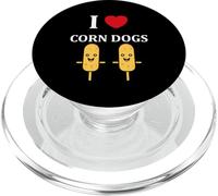 Lindo Perro de maíz Divertido Humor i Love Corn Dogs PopSockets PopGrip para MagSafe