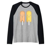 Lindo Perro de maíz Divertido Humor pequeños Corn Dogs Camiseta Manga Raglan