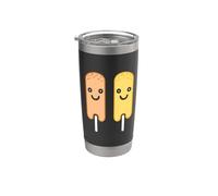 Lindo Perro de maíz divertido Humor pequeños Corn dogs Vaso térmico de acero inoxidable de doble pared