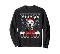 Lindo Perro de Navidad dálmata con suéter Divertido de Navidad Sudadera