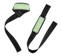 Lindo perro de pastoreo de patas cortas, fondo verde, sin costuras, estilo kawaii, correas de levantamiento de fitness para mascotas, correas de muñeca acolchadas de neopreno de 26 pulgadas para