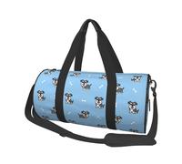 Lindo Perro de patrón Animal Schnauzer, Bolsa de Viaje de Gran Capacidad, Bolso Redondo, Bolsa de Viaje Deportiva, Bolsa de Mano, Bolsa de Fitness