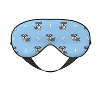 Lindo perro de patrón animal Schnauzer, Cubreojos completos Antifaz bloqueador de luz Antifaz para dormir Antifaz suave con los ojos vendados Noche