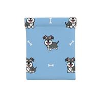 Lindo Perro de patrón Animal Schnauzer, Squeeze Top Wallet Bolsa de Almacenamiento para Mujer Monedero pequeño Bolsa de Cambio