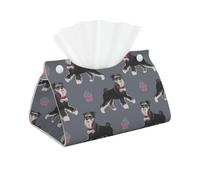 Lindo Perro de Schnauzer Animal, Funda para Caja de pañuelos con Cierre, Reutilizable, Decorativa para baño, Sala de Estar, Dormitorio, Oficina y Coche.