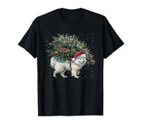 Lindo Perro Esquimal Americano en un árbol de Navidad para Hombres y Mujeres Camiseta