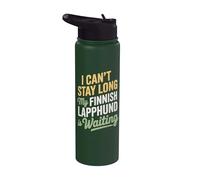 Lindo perro finlandés Laphund mamá papá raza amor cachorro Stainless Steel Insulated Water Bottle