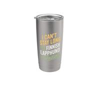 Lindo perro finlandés Laphund mamá papá raza amor cachorro Vaso térmico de acero inoxidable de doble pared