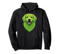 Lindo Perro Golden Retriever con tréboles Arte día de San Patricio Sudadera con Capucha