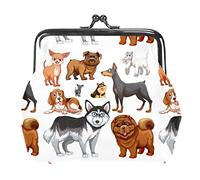 Lindo Perro Husky Chihuahua Shar Pei Cachorro monederos Carteras Vintage Bolsa Bolsas para Regalo