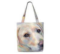 Lindo perro labrador,Bolsas de supermercado reutilizables, bolsas de compras, bolsas de lona de gran capacidad, bolso de hombro