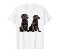 Lindo Perro Labrador Retriever Negro Cachorro Laboratorio mamá Camiseta, Hombre, Blanco, S