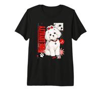 Lindo Perro maltés Pura Lealtad dueño de Mascota Camiseta Premium