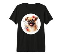 Lindo Perro Pug Camiseta Premium