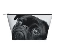 Lindo Perro Pug Negro, Bolsa de artículos de tocador Bolsa de Maquillaje Bolsa de cosméticos Bolsa de artículos de tocador de Viaje portátil