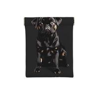 Lindo perro pug negro escala estándar-2_00x monedero impreso monedero, organizador de monedas, soporte de cambio, cartera de viaje pequeña, para monedas, cambio, auriculares, Lindo perro pug negro