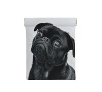 Lindo Perro Pug Negro, Squeeze Top Wallet Bolsa de Almacenamiento para Mujer Monedero pequeño Bolsa de Cambio