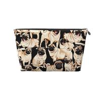 Lindo Perro Pugs Divertido, Bolsa de artículos de tocador Bolsa de Maquillaje Bolsa de cosméticos Bolsa de artículos de tocador de Viaje portátil