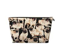 Lindo Perro Pugs Divertido, Bolsa de Maquillaje Bolsa de cosméticos Bolsa de artículos de tocador de Viaje portátil Bolsa de artículos de tocador
