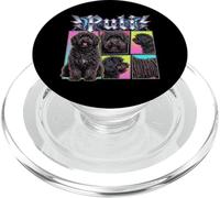 Lindo Perro Puli en Estilo de música de Rock de Metal Pesado de los 80s PopSockets PopGrip para MagSafe