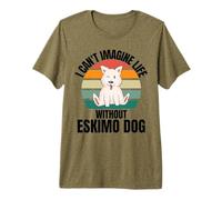 Lindo Perro Retro No Puedo Imaginar la Vida sin un Perro Esquimal Camiseta Premium