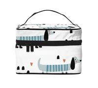 Lindo Perro Salchicha 1, Neceser de Viaje para Mujer, Organizador de cosméticos Grande