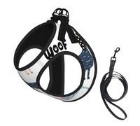 Lindo Perro Salchicha Azul Marino,Arnés para Mascotas, arnés Reflectante Ajustable para Perros,S
