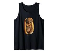 Lindo Perro Salchicha Cachorro Hot Dogs Hot Dog Funny Dog Lover Camiseta sin Mangas